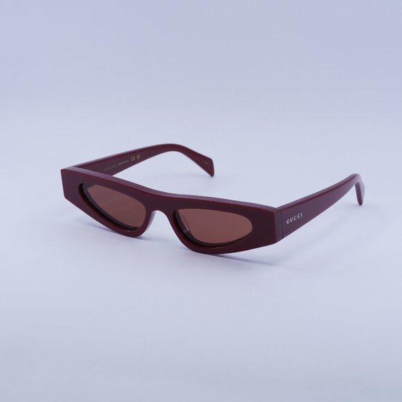 Gucci GG1779S 003 Sunglasses Burgundy Cat Eye Frame, Brown Lenses main image 8